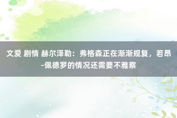 文爱 剧情 赫尔泽勒：弗格森正在渐渐规复，若昂-佩德罗的情况还需要不雅察