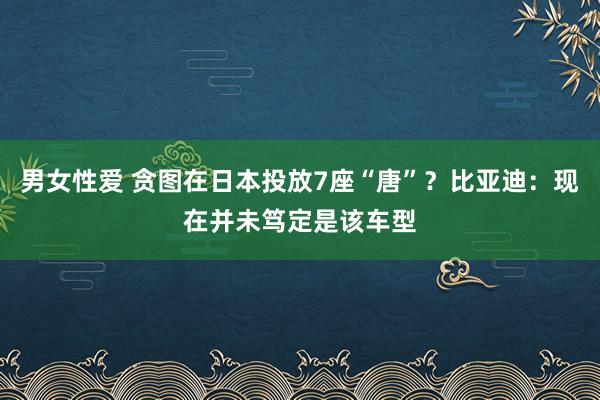 男女性爱 贪图在日本投放7座“唐”？比亚迪：现在并未笃定是该车型