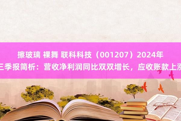 擦玻璃 裸舞 联科科技（001207）2024年三季报简析：营收净利润同比双双增长，应收账款上涨