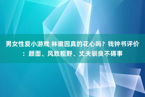 男女性爱小游戏 林徽因真的花心吗？钱钟书评价：颜面、风致粗野、丈夫驯良不碍事