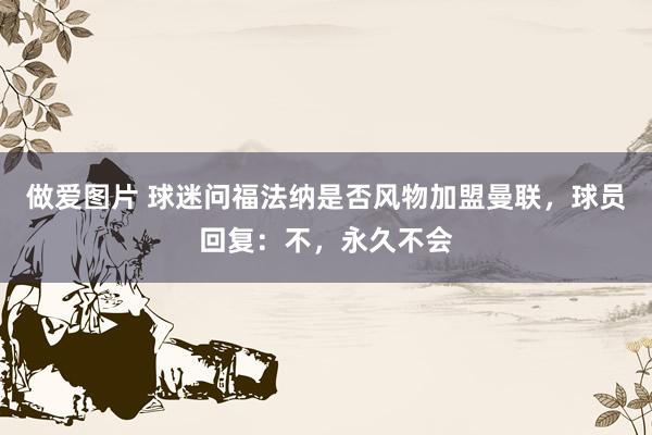 做爱图片 球迷问福法纳是否风物加盟曼联，球员回复：不，永久不会