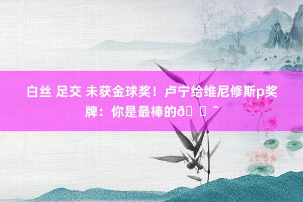 白丝 足交 未获金球奖！卢宁给维尼修斯p奖牌：你是最棒的💯