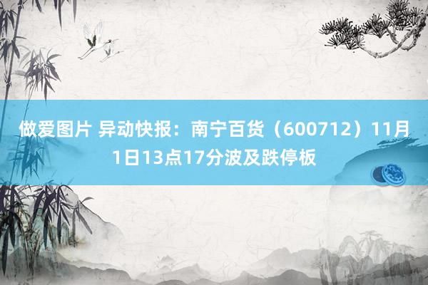 做爱图片 异动快报：南宁百货（600712）11月1日13点17分波及跌停板