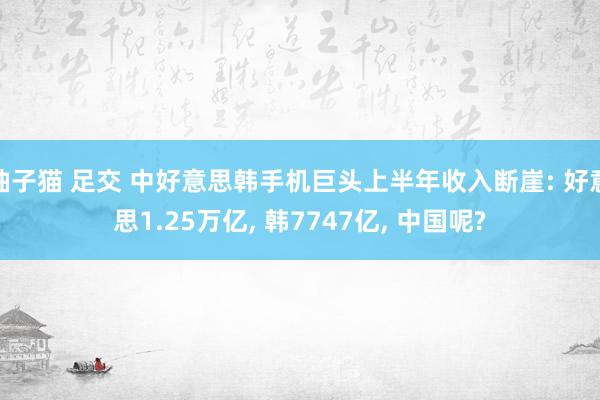 柚子猫 足交 中好意思韩手机巨头上半年收入断崖: 好意思1.25万亿， 韩7747亿， 中国呢?