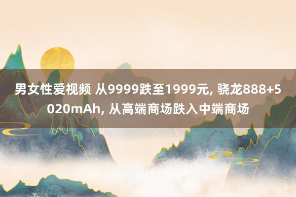 男女性爱视频 从9999跌至1999元， 骁龙888+5020mAh， 从高端商场跌入中端商场