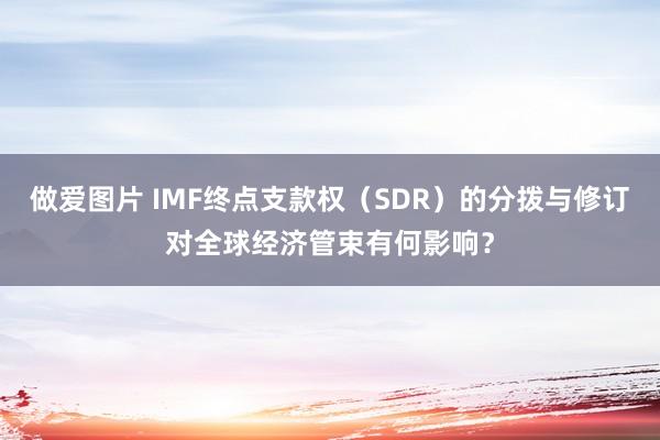 做爱图片 IMF终点支款权（SDR）的分拨与修订对全球经济管束有何影响？