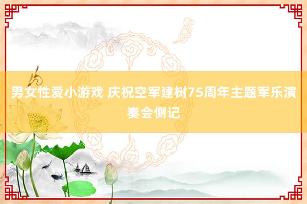 男女性爱小游戏 庆祝空军建树75周年主题军乐演奏会侧记