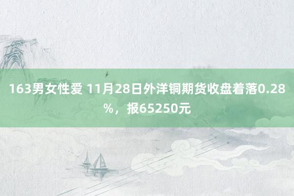 163男女性爱 11月28日外洋铜期货收盘着落0.28%，报65250元