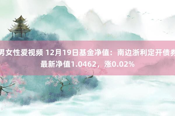 男女性爱视频 12月19日基金净值：南边浙利定开债券最新净值1.0462，涨0.02%