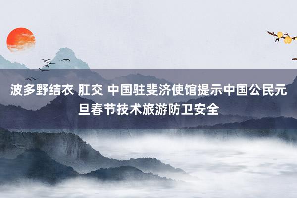 波多野结衣 肛交 中国驻斐济使馆提示中国公民元旦春节技术旅游防卫安全