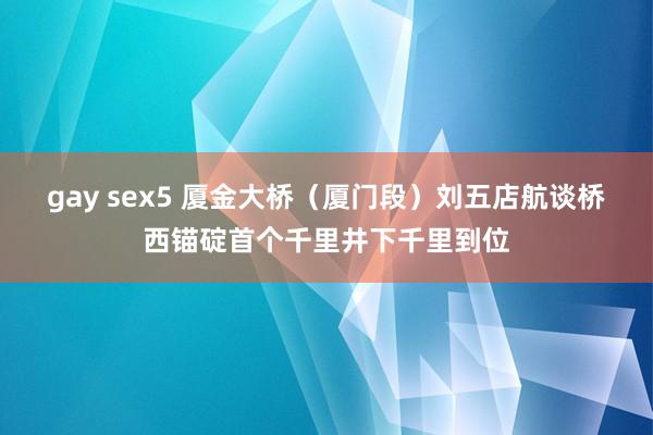 gay sex5 厦金大桥（厦门段）刘五店航谈桥西锚碇首个千里井下千里到位