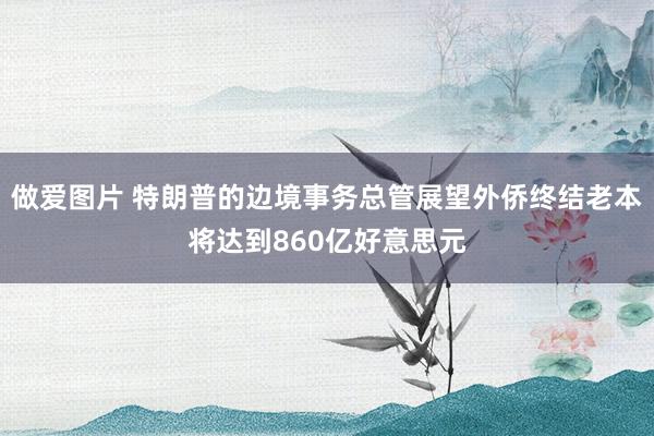 做爱图片 特朗普的边境事务总管展望外侨终结老本将达到860亿好意思元