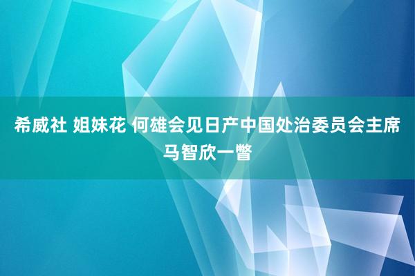 希威社 姐妹花 何雄会见日产中国处治委员会主席马智欣一瞥