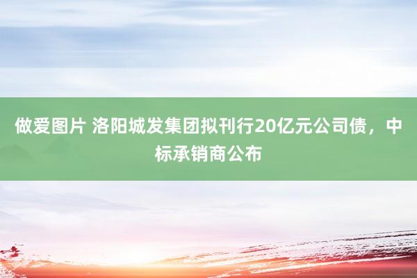 做爱图片 洛阳城发集团拟刊行20亿元公司债，中标承销商公布