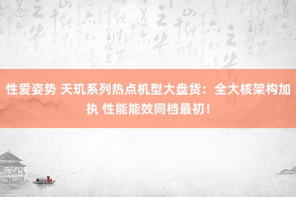 性爱姿势 天玑系列热点机型大盘货：全大核架构加执 性能能效同档最初！