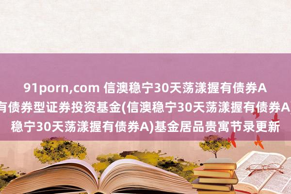 91porn，com 信澳稳宁30天荡漾握有债券A: 信澳稳宁30天荡漾握有债券型证券投资基金(信澳稳宁30天荡漾握有债券A)基金居品贵寓节录更新